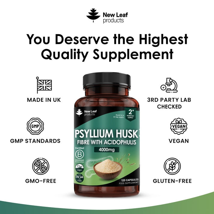 Fibre Supplement Psyllium Husk with Acidophilus Capsules