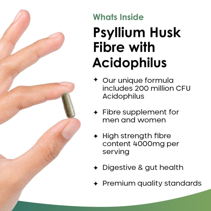 Fibre Supplement Psyllium Husk with Acidophilus Capsules