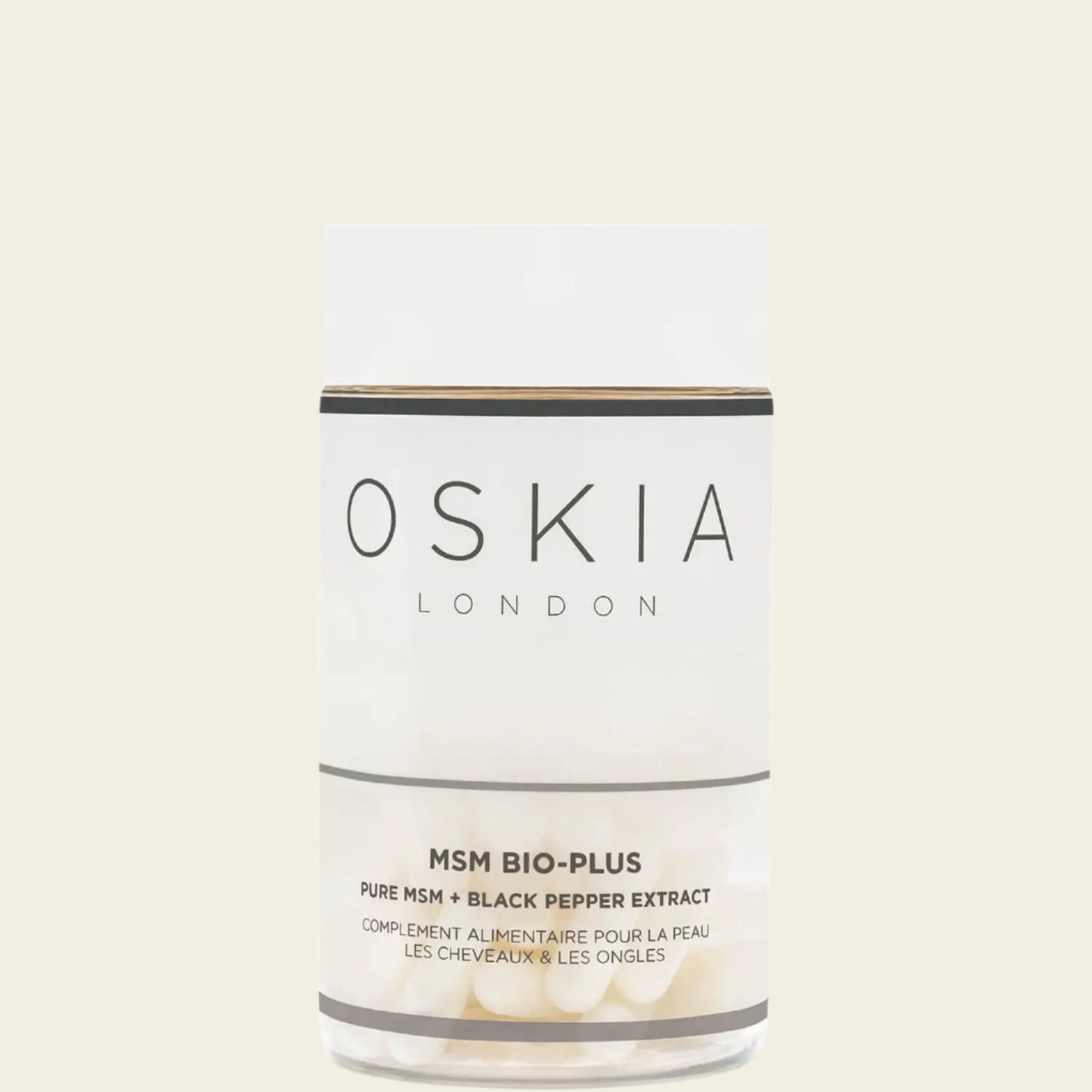 OSKIA MSM Bio-Plus Supplement – High-Strength Pure MSM with Black Pepper Extract Joint Health – 120 Capsules