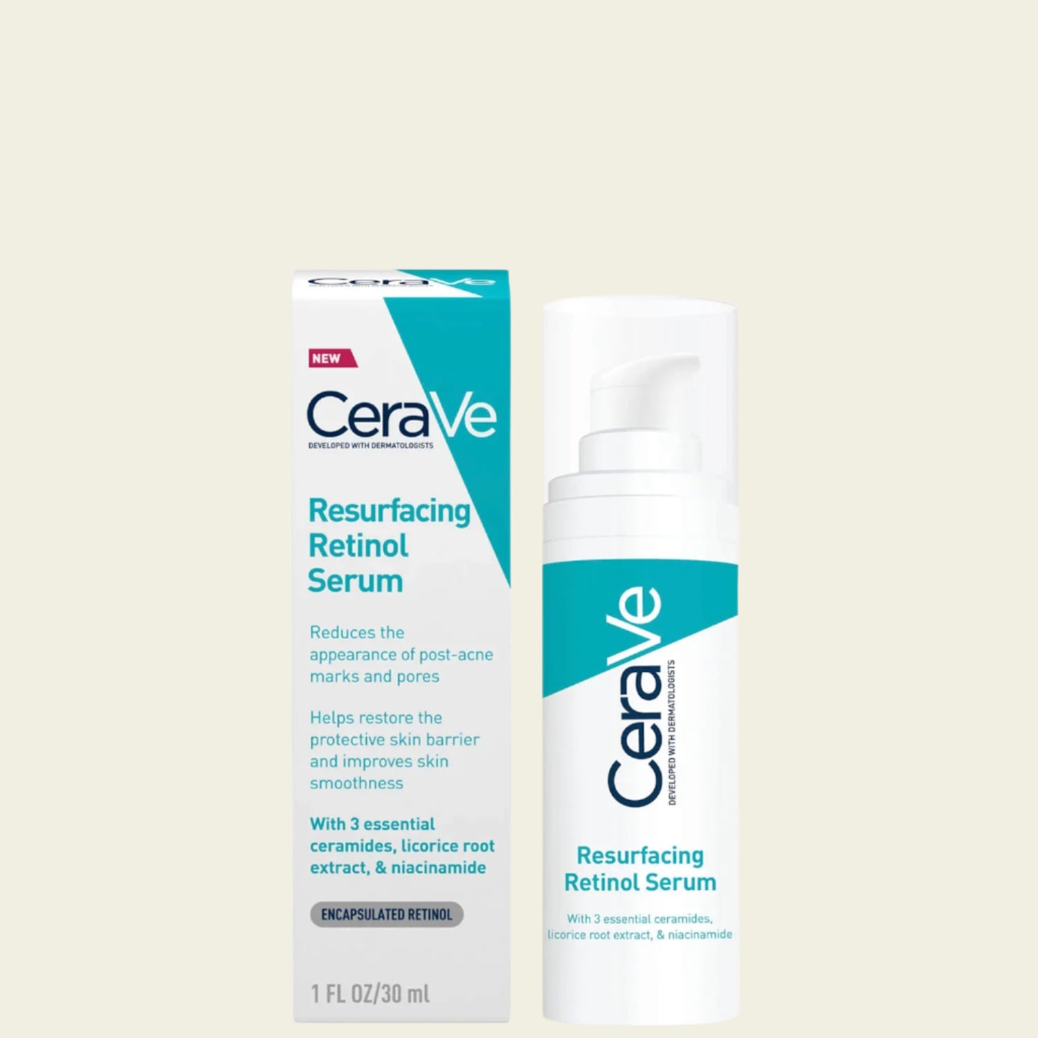 CeraVe Resurfacing Retinol Serum with Ceramides and Niacinamide 30ml