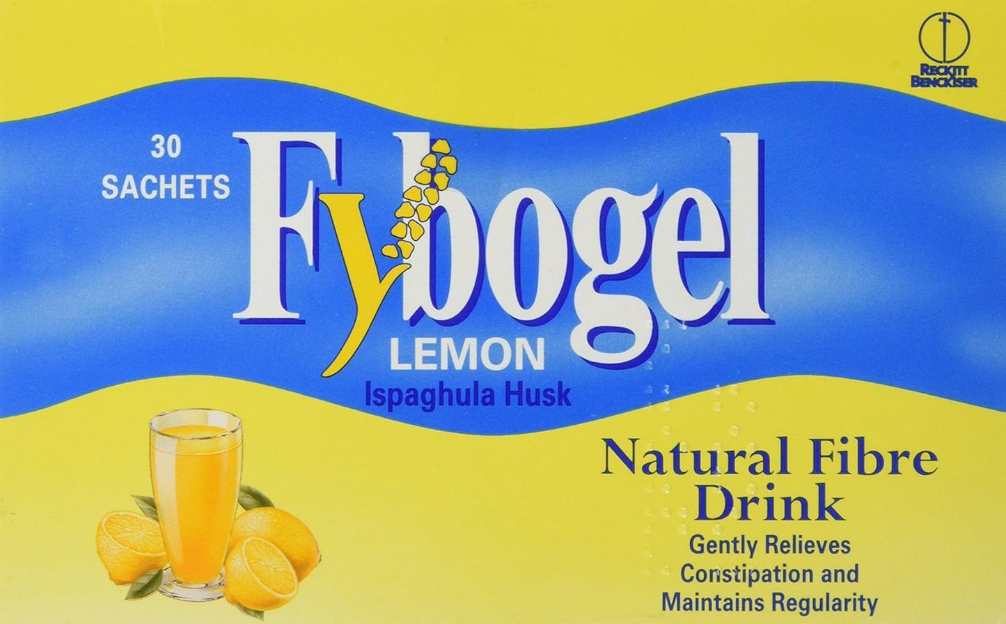 Fybogel Orange Fiber Supplement Sachets, 60 Count - Natural Digestive Support, Gentle Relief, Easy Mix Powder, Daily Use, Convenient Packets for Regularity, Healthier Lifestyle, Ispaghula Husk, Laxatives for Constipation, Sugar-free & gluten-free, orange, lemon, inulin, fiber, buy high fibre supplements online in UK at luxsupp