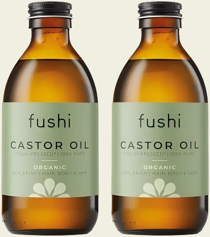 Castor Organic (Ricinus Communis), Cold Pressed, Unrefined, Organic and Hexane free. Food grade oil.
Fushi Organic Castor Oil 250ml 100% Pure Cold & Fresh-Pressed For Dry Skin & Hair Growth, Eyelashes & Eyebrows Hexane Free Natural Food-grade Sustainably Sourced (Pack of 2)