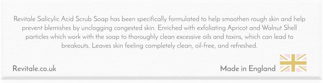 Revitale Salicylic Acid Scrub Soap, Pore Exfoliating, Softening Skin, Anti-Blemish, bath & Body, cleanser,  Premium Beauty, Buy skincare products online in UK at luxsupp.com