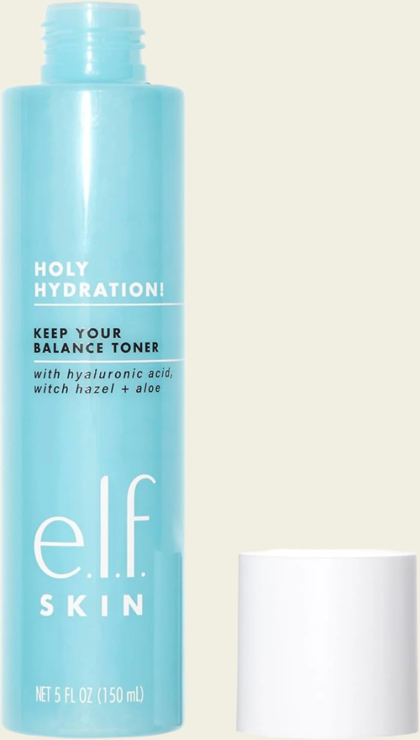 e.l.f. SKIN Keep Your Balance Toner, Gentle, Refreshing, Anti-Inflammatory, Removes Makeup & Impurities, Hydrates, Cleanses, Soothes, Infused with Hyaluronic Acid, Witch Hazel and Aloe