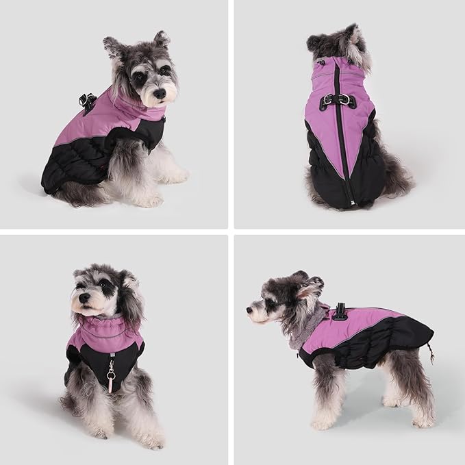 Poseca Dog Winter Coat Warm Dog Coat Reflective Windproof
