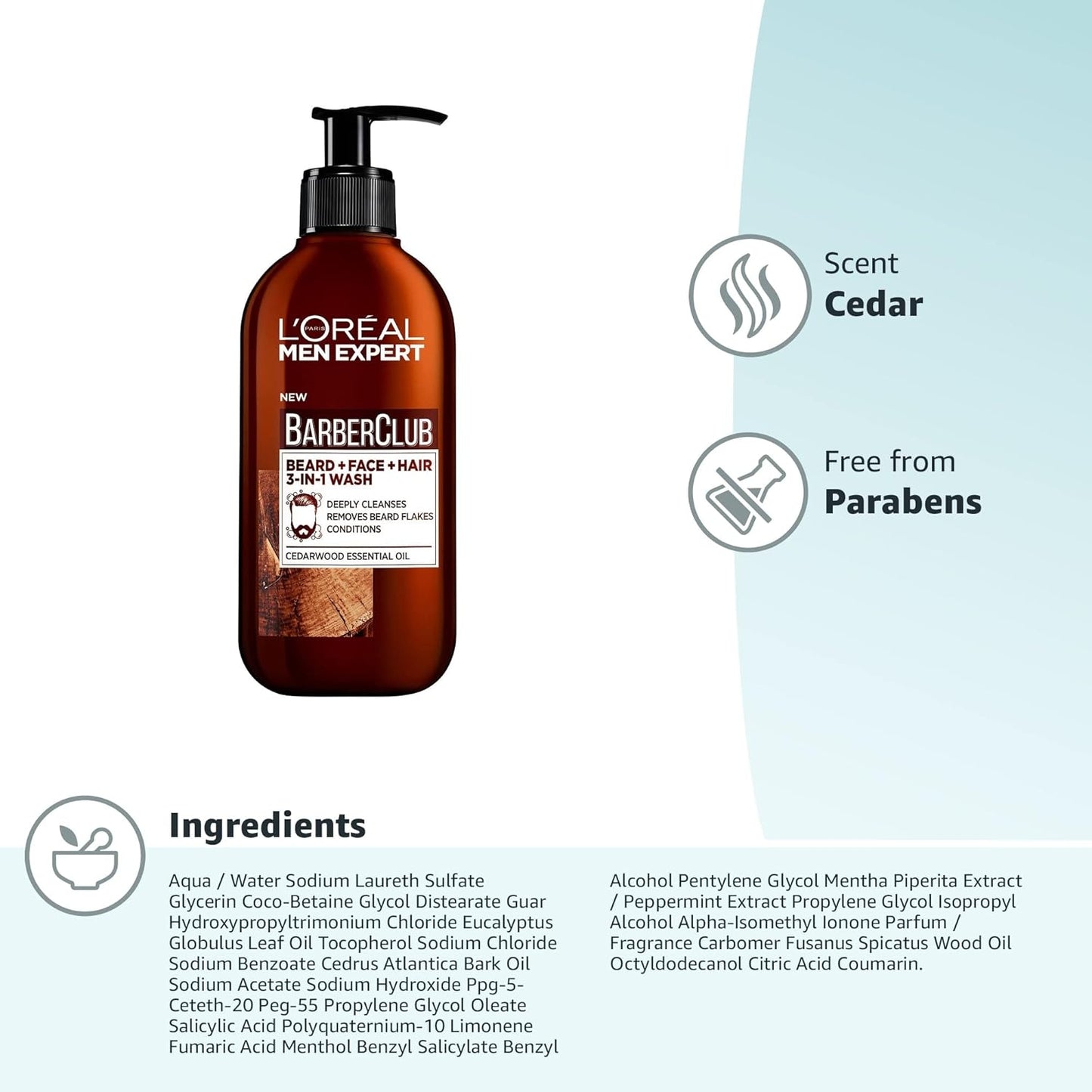 L’Oréal Paris Men Expert Cleansing 3-in-1 Beard, Face & Hair Wash 200ml