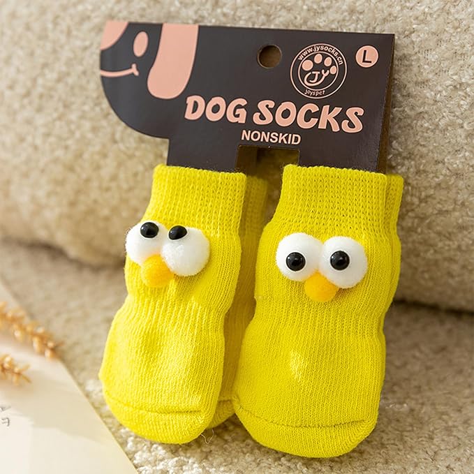 4Pcs Cute Pet Dog Socks