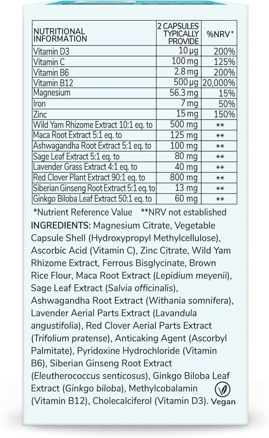 Health & Her Perimenopause Supplements for Women - with Red Clover, Wild Yam Ashwagandha. Wellbeing Support for The Early Stage of Menopause - 1 Month Supply, 60 Capsules - Vegan & Gluten Free, Menstruation,  menopause, phytoestrogens  isoflavones THE UK's NO.1 PERIMENOPAUSE SUPPLEMENT,VITAMINS B6, B12, C and D. MINERALS Magnesium, Iron and Zinc. BOTANICALS Red Clover, Wild Yam, Sage, Maca, Ashwagandha, Lavender, Ginseng and Ginkgo Biloba, VITAMIN B6, Buy health supplements online in UK at luxsupp