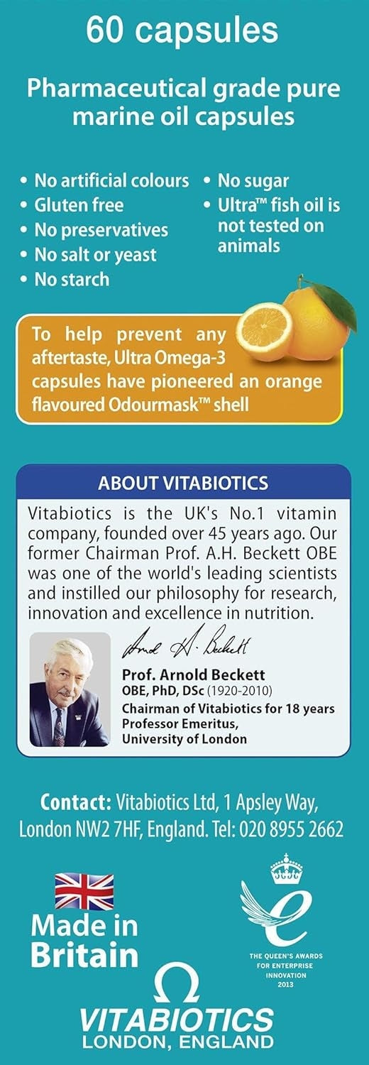 Vitabiotics Ultra Omega-3 Fish Oils Capsules with DHA EPA