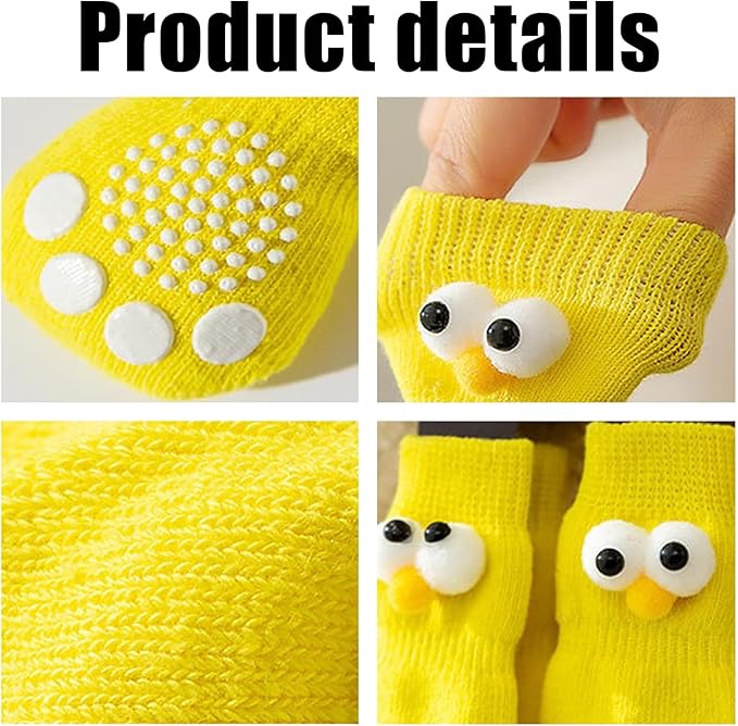 4Pcs Cute Pet Dog Socks