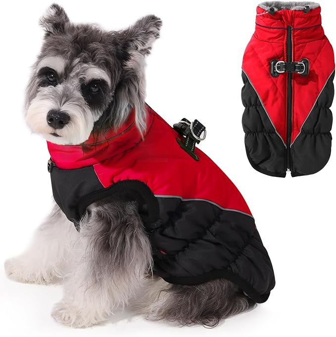 Poseca Dog Winter Coat Warm Dog Coat Reflective Windproof