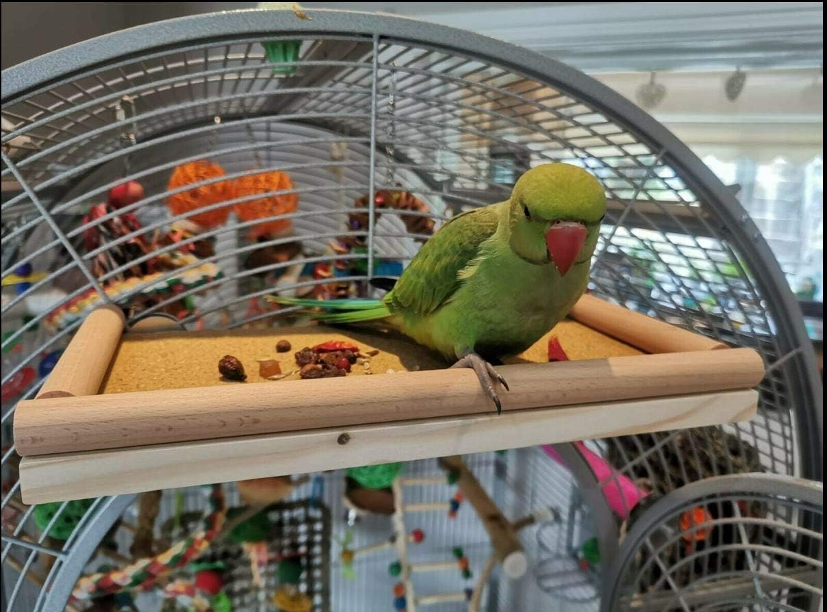 Bird platform 33 cm length perch shelf stand cage accessory