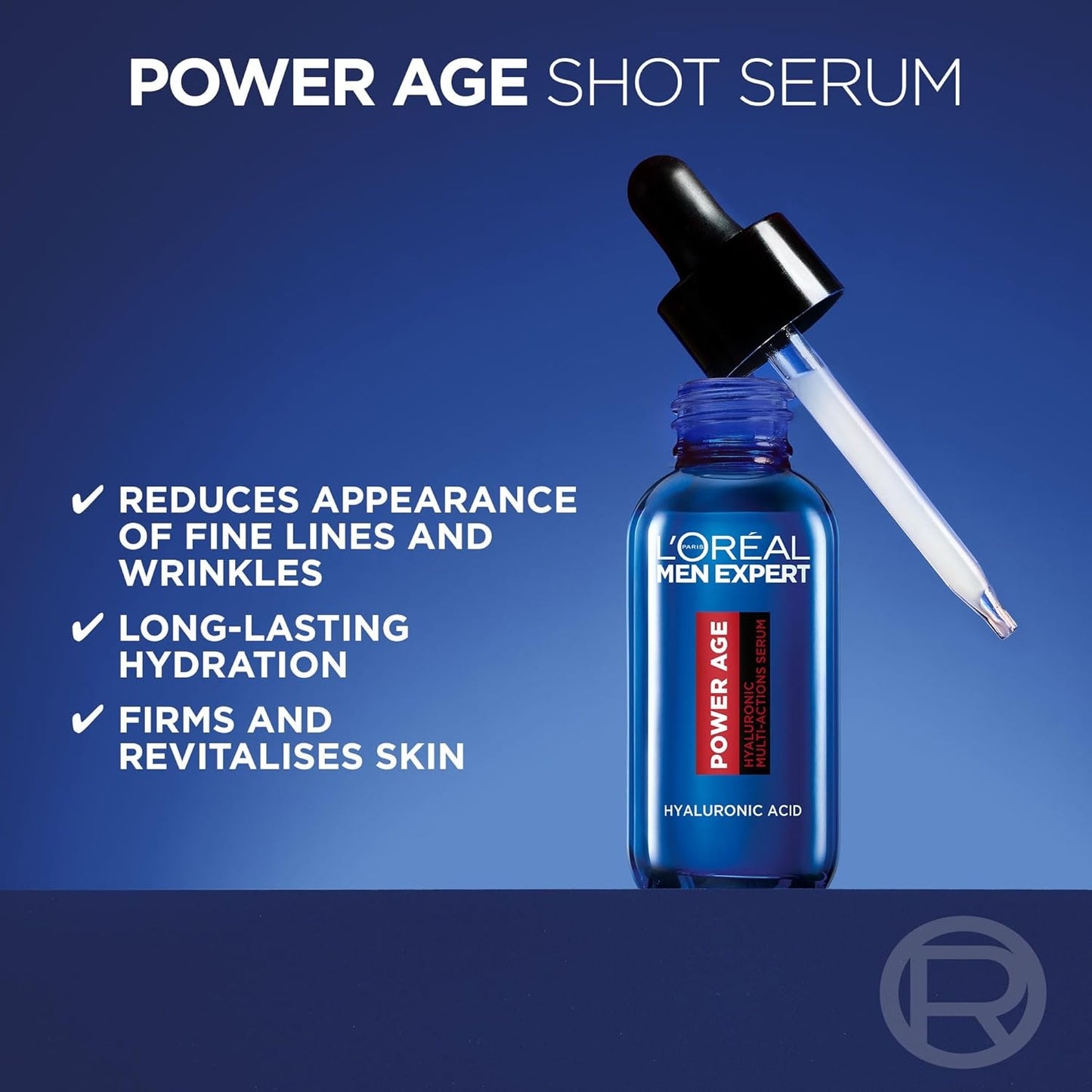 L'Oréal Men Expert Power Age Hyaluronic Acid Serum for Ageing, 30ml