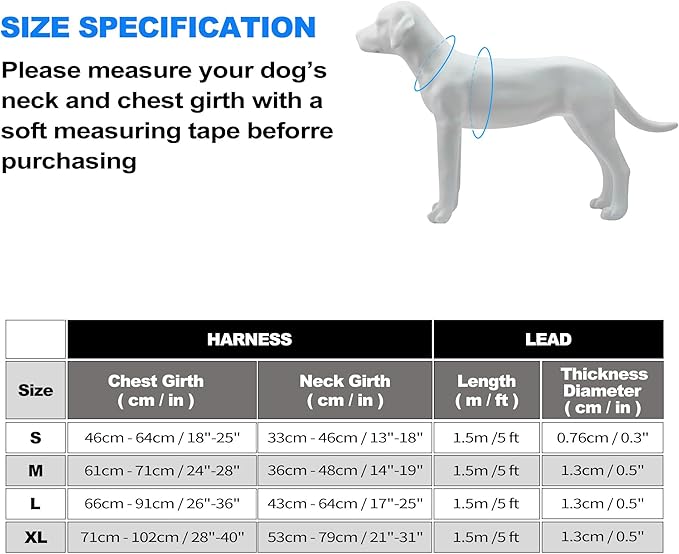 Haapaw Heavy Duty Tactical Dog Harness for Large Dogs