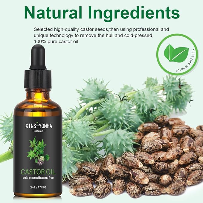 Castor Oil Hair Growth Oil And Skin Care Ricin Oil (50ml)