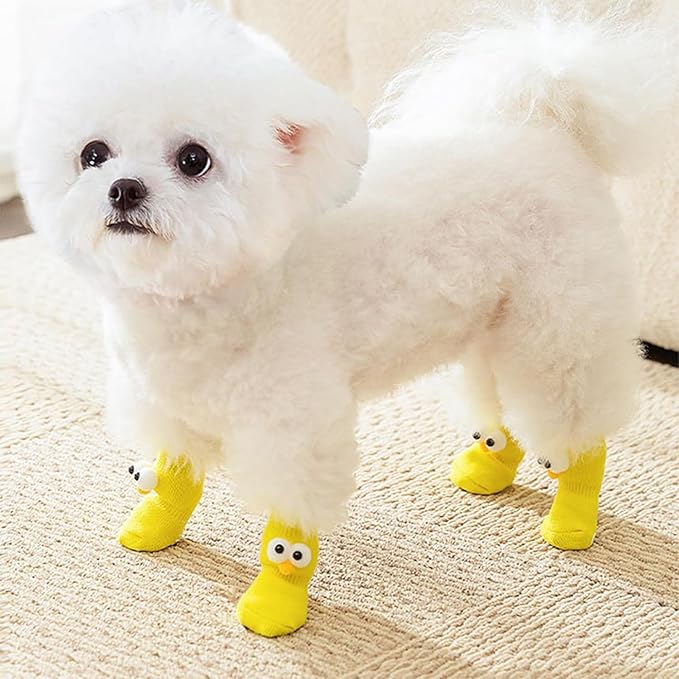 4Pcs Cute Pet Dog Socks