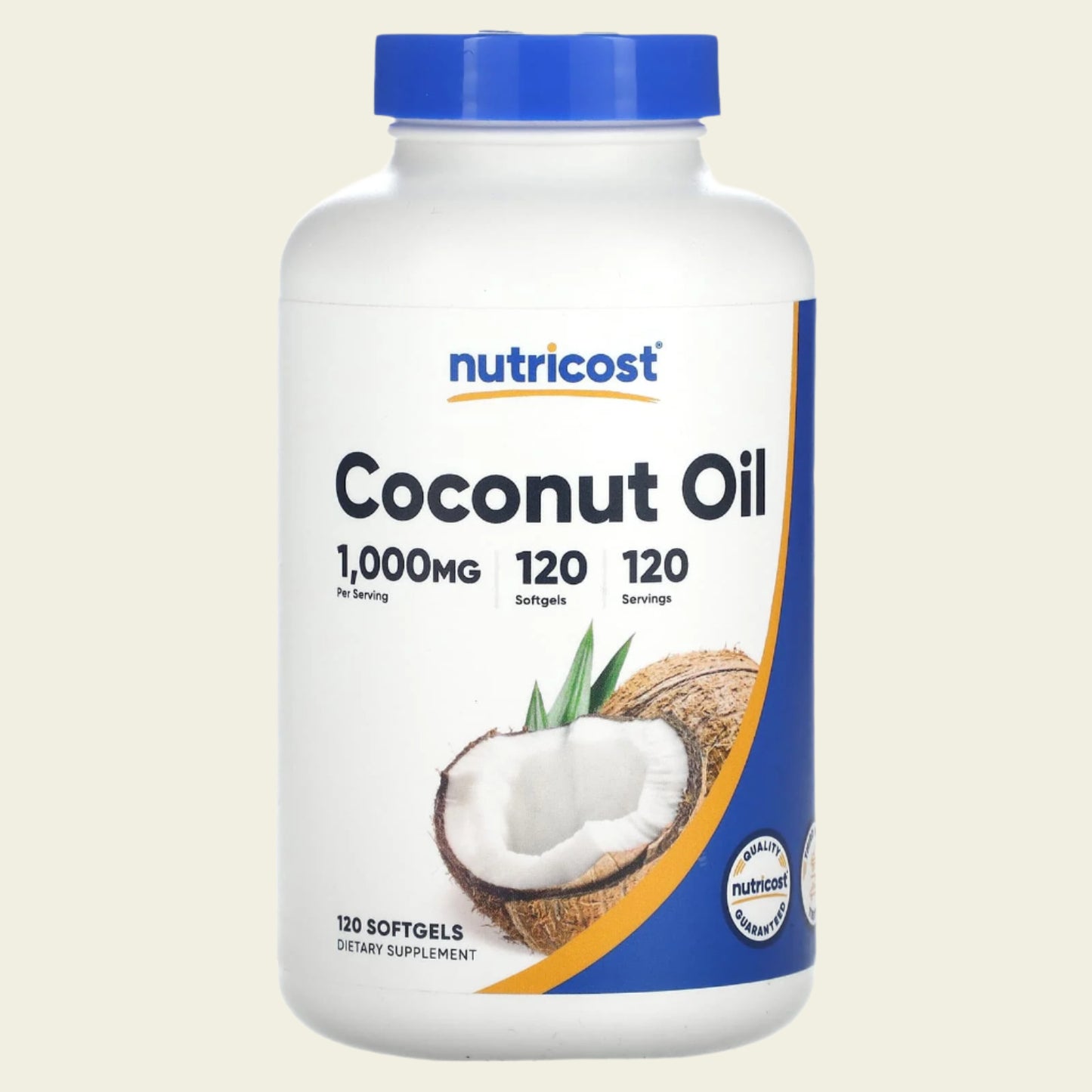 Nutricost, Coconut Oil, 1,000 mg , 120 Softgels
