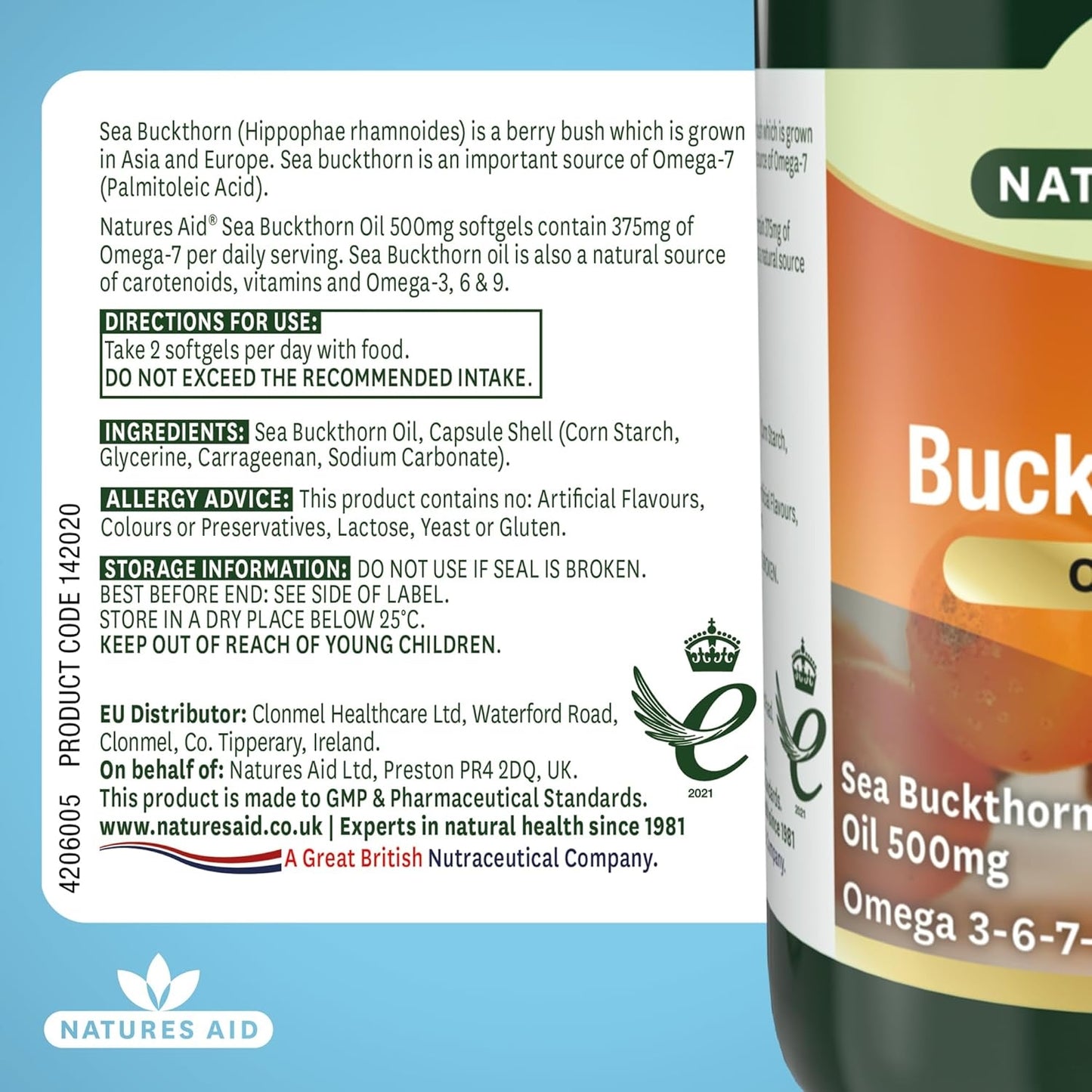 Omega 3, 6, 7, 9, fatty acids, sea buckthorn oil, high omega 7, food supplement, Phytonutrients, Palmitoleic Acid, made in UK
