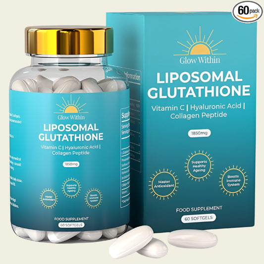 Liposomal Glutathione - 1850mg - Vitamin C | Hyaluronic Acid | Collagen Peptide (60 Softgels)