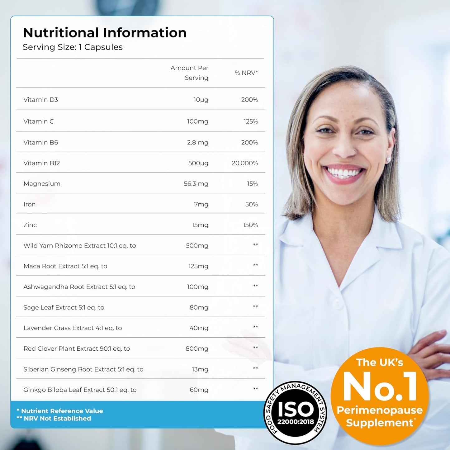 Health & Her Perimenopause Supplements for Women - with Red Clover, Wild Yam Ashwagandha. Wellbeing Support for The Early Stage of Menopause - 1 Month Supply, 60 Capsules - Vegan & Gluten Free, Menstruation,  menopause, phytoestrogens  isoflavones THE UK's NO.1 PERIMENOPAUSE SUPPLEMENT,VITAMINS B6, B12, C and D. MINERALS Magnesium, Iron and Zinc. BOTANICALS Red Clover, Wild Yam, Sage, Maca, Ashwagandha, Lavender, Ginseng and Ginkgo Biloba, VITAMIN B6, Buy health supplements online in UK at luxsupp