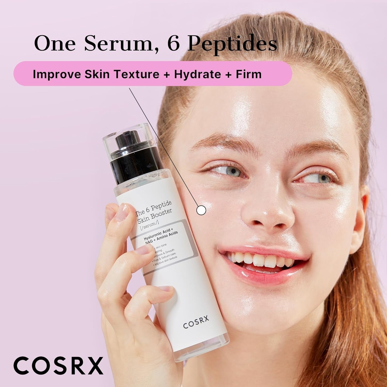 COSRX 6 Peptide Collagen Serum Face Toner with Niacinamide & Hyaluronic Acid, Hydrating & Firming Korean Essence, Anti-Wrinkle & Pore-Tightening Serum For Plump & Even Skin Tone, Korean Skincare 150ml
