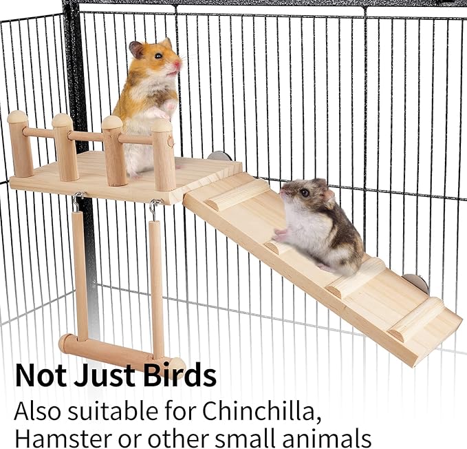 TeTupGa Hamster Bird Perches Cage
