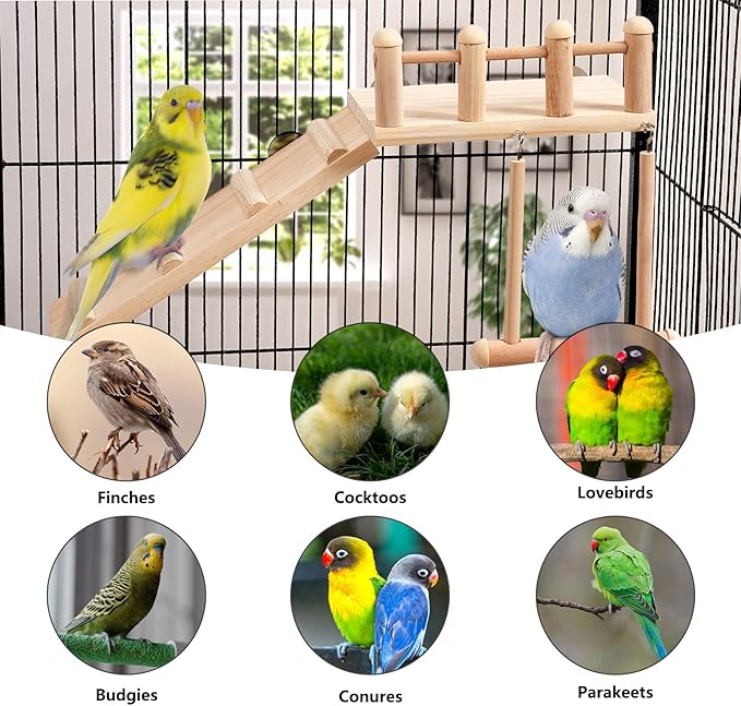 TeTupGa Hamster Bird Perches Cage