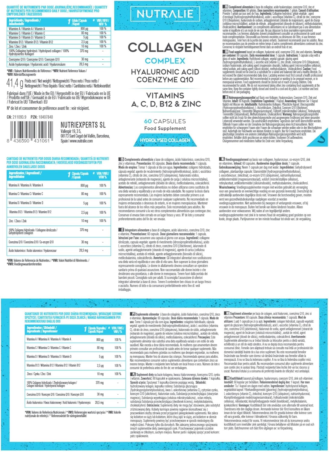 Nutralie Collagen Hyaluronic Acid Coenzyme Q10