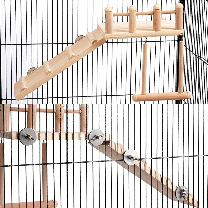 TeTupGa Hamster Bird Perches Cage