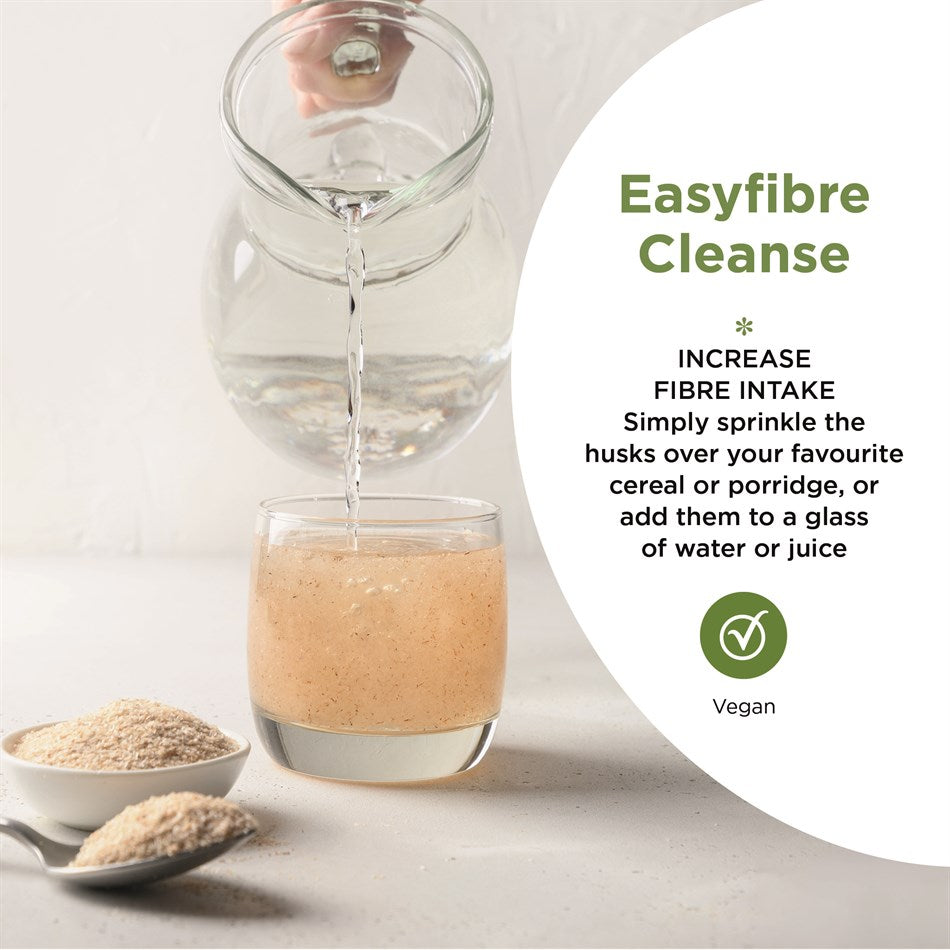 Healthspan Easyfibre Cleanse (300g) | 100% Pure Psyllium Husks Providing a Natural & Simple Solution to Help Increase Your Fibre Intake | Digestive Health | Vegan, fibre for constipation, fiber, laxatives, Buy heath supplements online in UK at Luxsupp