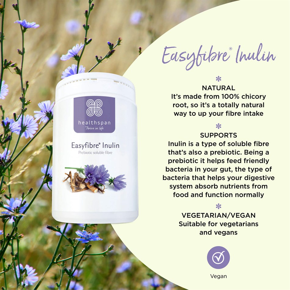 Inulin Fibre | Made from 100% Chicory Root | Vegan, buy online in UK