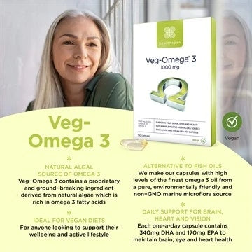 Healthspan Veg-Omega 3 1000 mg - 60 Capsules