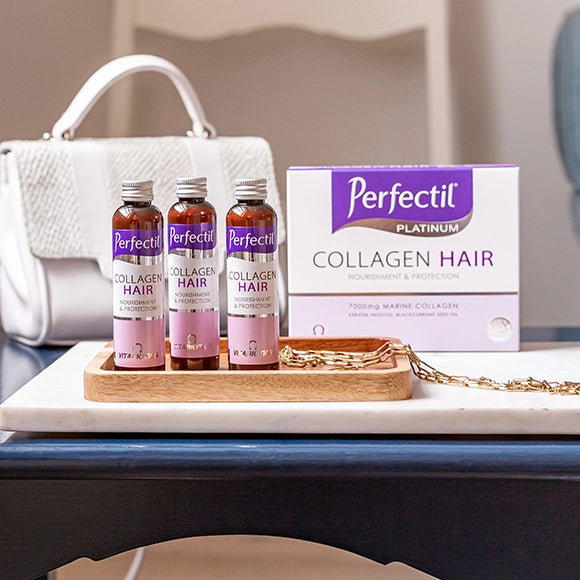 Vitabiotics Perfectil Platinum Collagen Drink Supplement for Hair - 10 x 50 ml vials