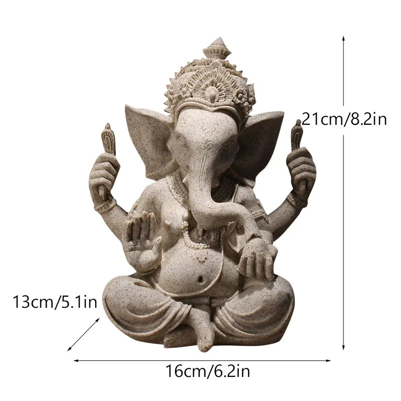 Resin Indian Ganesha Shiva God Statue Sai Baba of Shirdi Sculpture Lord Hanuman Hindu Buddha Religious Fengshui Home Decor