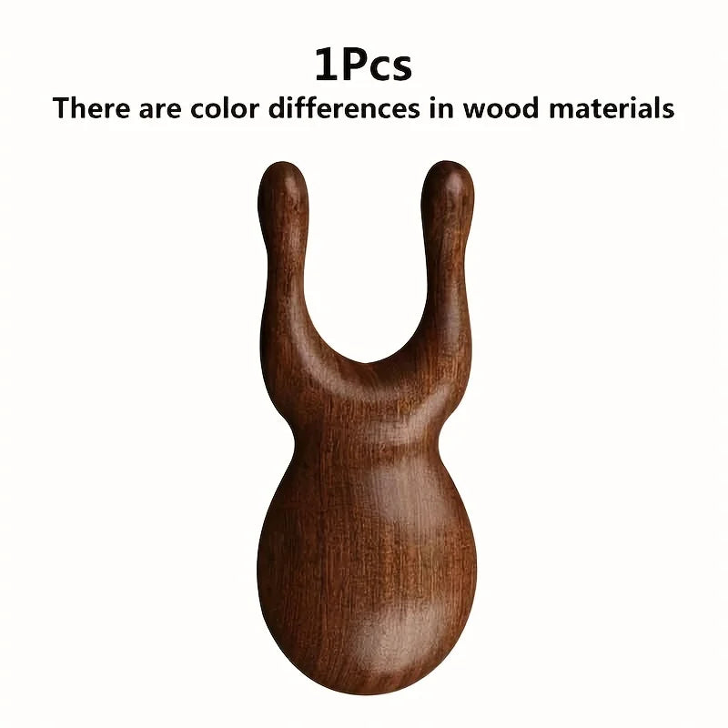 1/2pcs Eyes Facial Wood Gua Sha Tool, Natural Sandalwood Wooden Nose Guasha Massage Tools, Face Manual Meridians Massager Tool