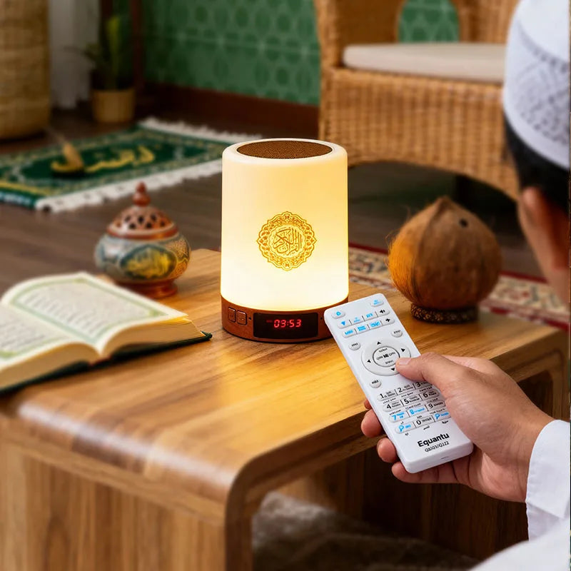 Azan Clock Quran Muslim Islamic Arab Koran Ramadan Bluetooth Speaker Wireless Portable Bright Lamp Holy Night Light Islam Arabic