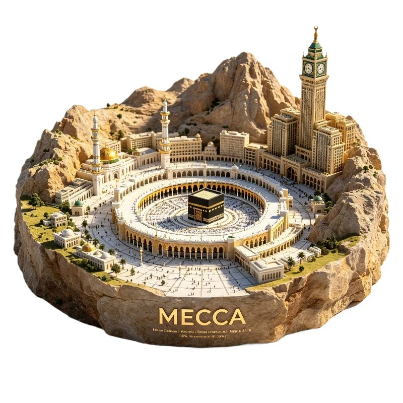 Kingdom of Saudi Arabia Makkah Fridge Stickers Masjid al-Haram Travel Souvenirs Mecca Kaaba Fridge Magnets Birthday Gifts