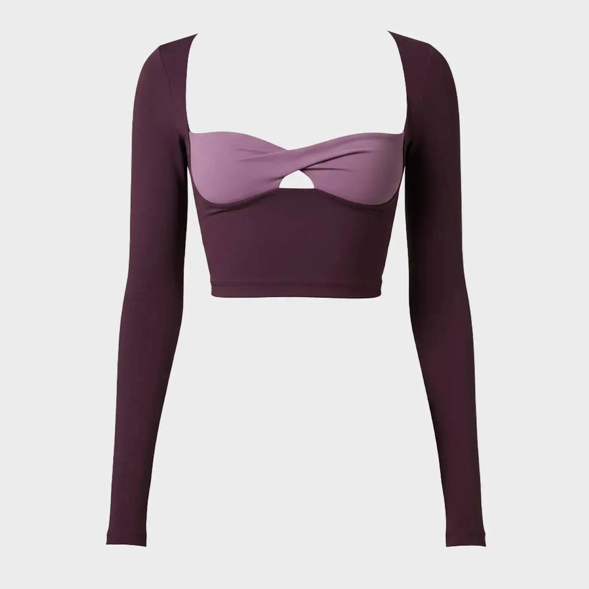 PMWRUN Women 3 Piece Yoga Set Long Sleeve Cropped Top Twist Front Sports Bra High Waisted Flared Leggings Soft For Gym Yoga