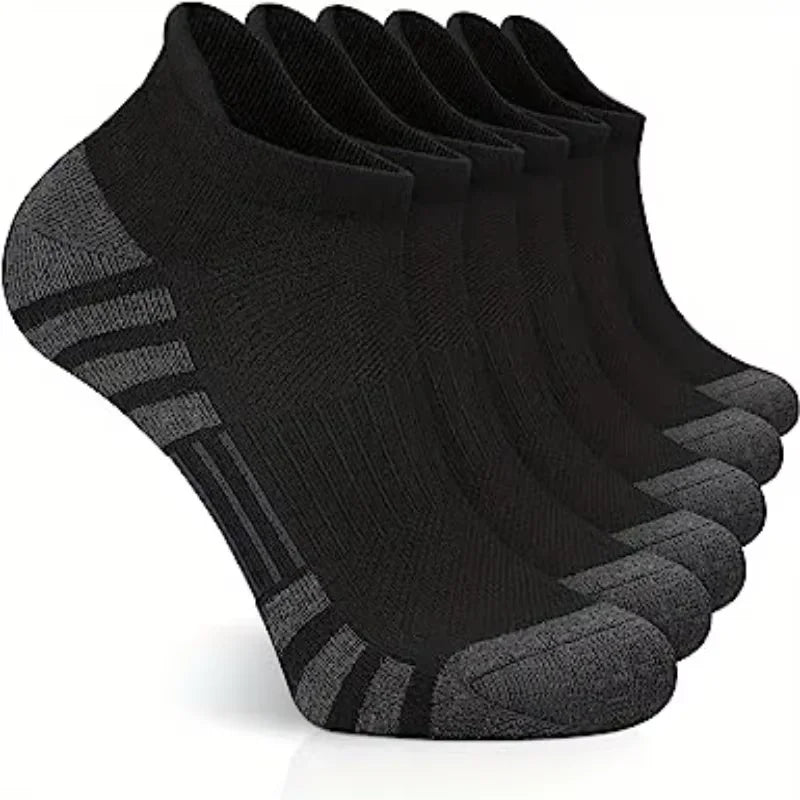 3 Pairs Ankle Athletic Running Socks Cushioned Breathable Low Cut Sports Tab Socks For Men And Women