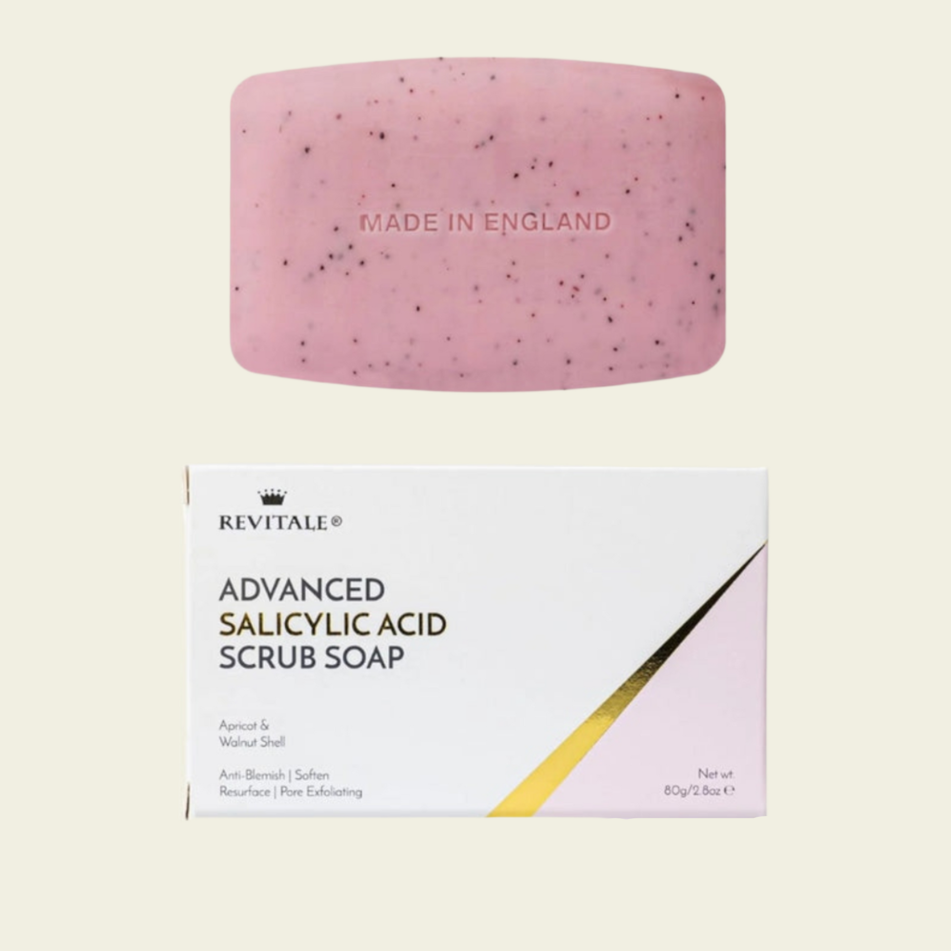 Revitale Salicylic Acid Scrub Soap, Pore Exfoliating, Softening Skin, Anti-Blemish, bath & Body, cleanser,  Premium Beauty, Buy skincare products online in UK at luxsupp.com