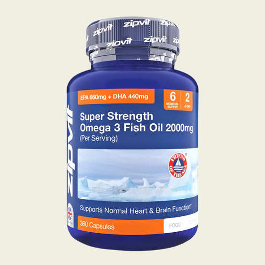 Omega 3, cod liver oil, fatty acids, fish oil, heart & brain function, 2000mg, zipvit, order online in UK
