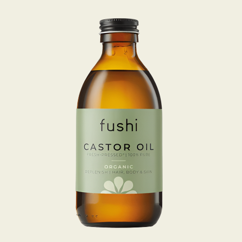 Fushi Organic Castor Oil 250ml 100% Pure Cold & Fresh-Pressed For Dry Skin & Hair Growth, Eyelashes & Eyebrows Hexane Free Natural Food-grade Sustainably Sourced (Pack of 2), (Pack of 1)