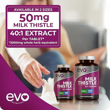 Milk Thistle Tablets 4000mg 180 Tablets | Vegan Supplement