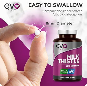 Milk Thistle Tablets 4000mg 180 Tablets | Vegan Supplement