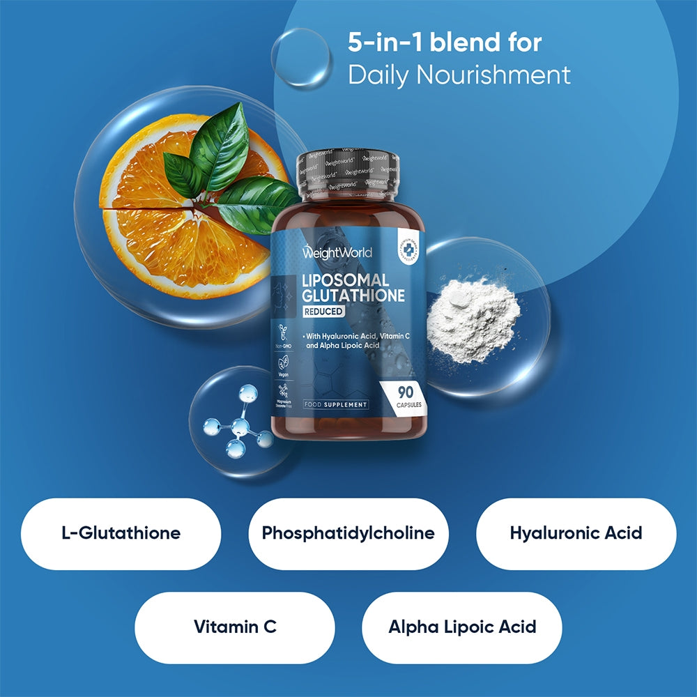 WeightWorld Liposomal-Glutathione Supplement | 1000mg | 90 Capsules | Vegan