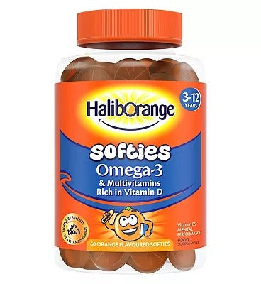 Haliborange 3-12 Years Omega-3 & Multivitamins - 60 Orange Softies