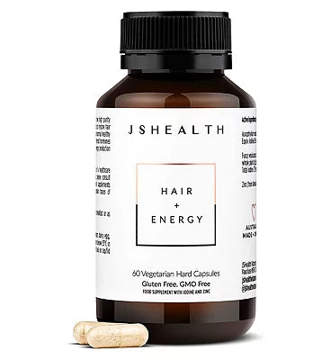 JSHealth Hair + Energy Vegetarian Hard Capsules 60s