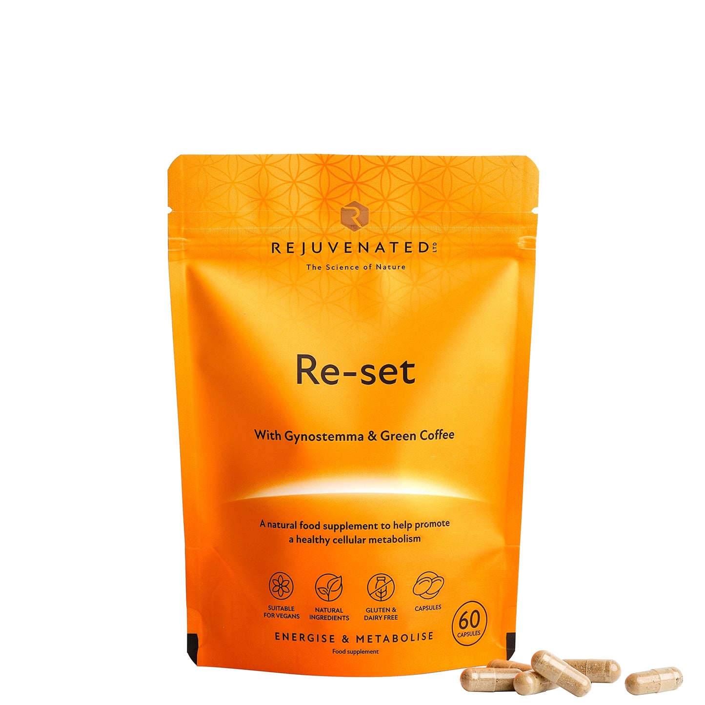 Rejuvenated Re-Set Energy and Metabolism Booster - 60 Capsules