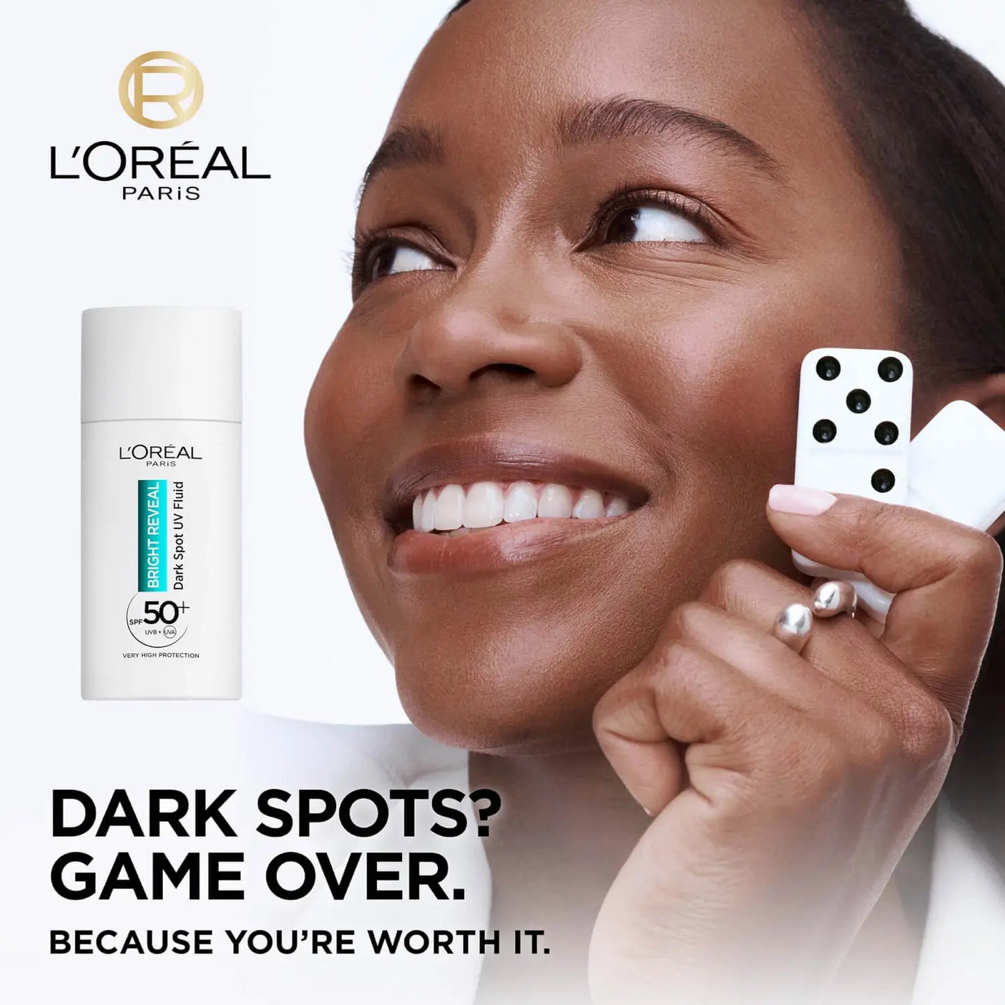 L'Oreal Paris Bright Reveal Dark Spot UV Fluid SPF 50+ with Niacinamide 50ml