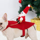 Dog Christmas Clothes Santa Claus Riding Deer